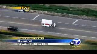 Police Chase A Lady In A U-Haul On Live News (HD)