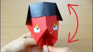 動く折り紙「しかるチコちゃん」作り方 Action Origami "Scolding Chiko-chan"