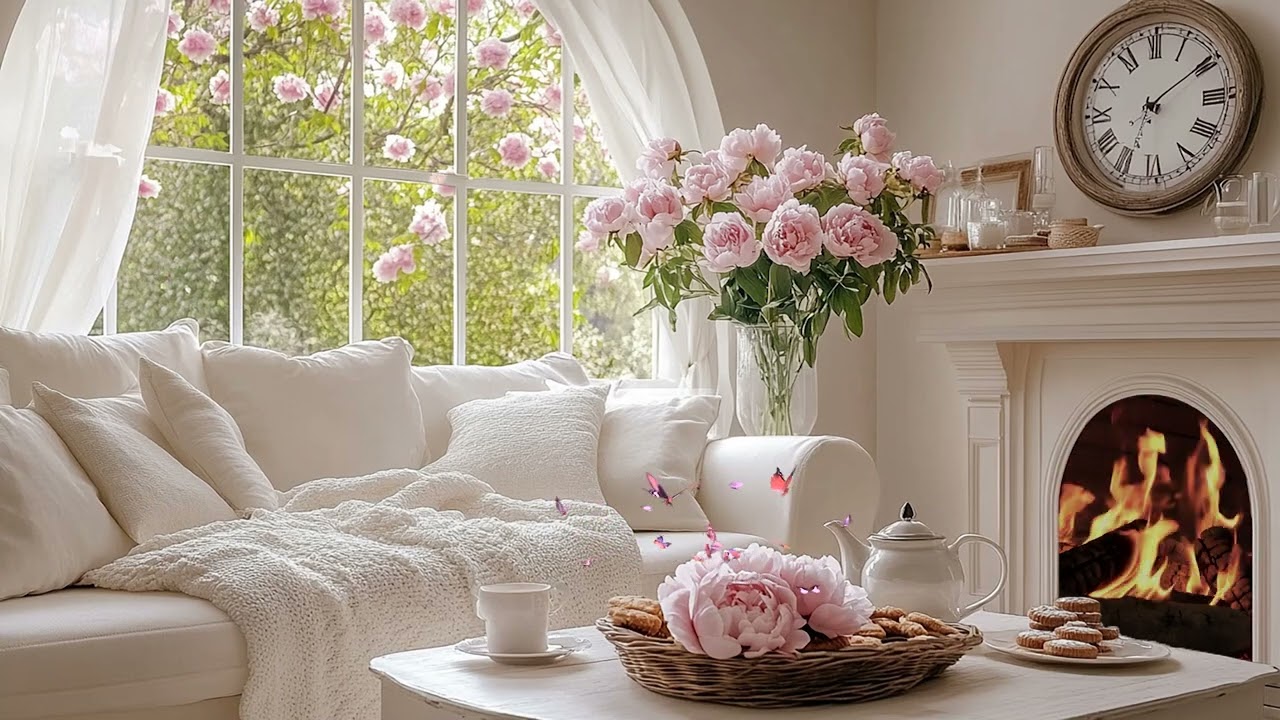 4K Soothing Piano Music & Fireplace Sounds for Deep Relaxation | Cozy Ambience for Relax, Study