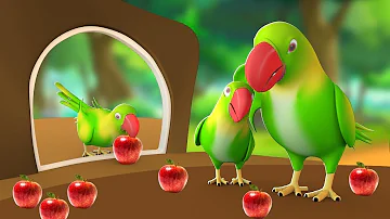 Chitti Chilakamma - చిట్టి చిలకమ్మా - Parrots 3D Animation Kids Telugu Rhymes - Telugu Rhymes Songs