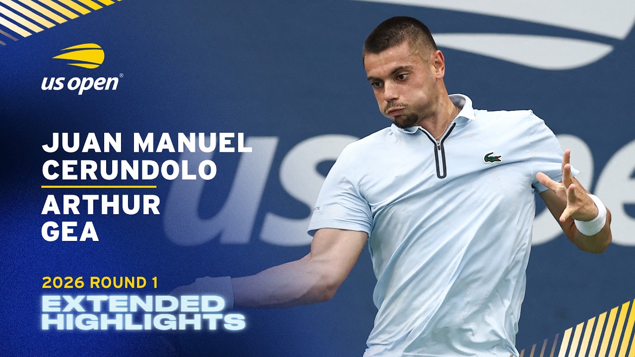 Juan Manuel Cerundolo vs. Arthur Gea Extended Highlights | 2026 US Open Round 1