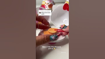 Miniature Hello Kitty Waffles - ASMR #miniverse #hellokitty #miniaturecooking #sanrio #asmr