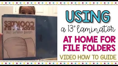 How to Laminate File Folders at Home | 13" Scotch Laminator + Menu-Size Pouches
