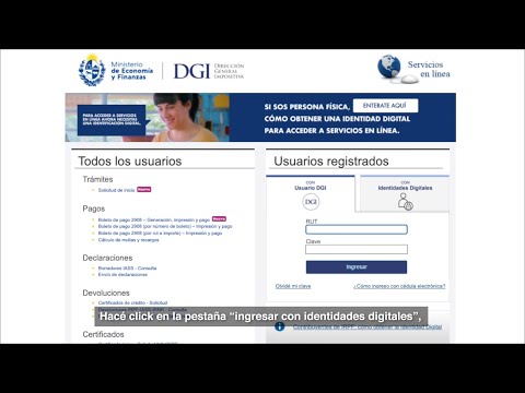 Cómo acceder a Servicios en línea de DGI con Identidades Digitales