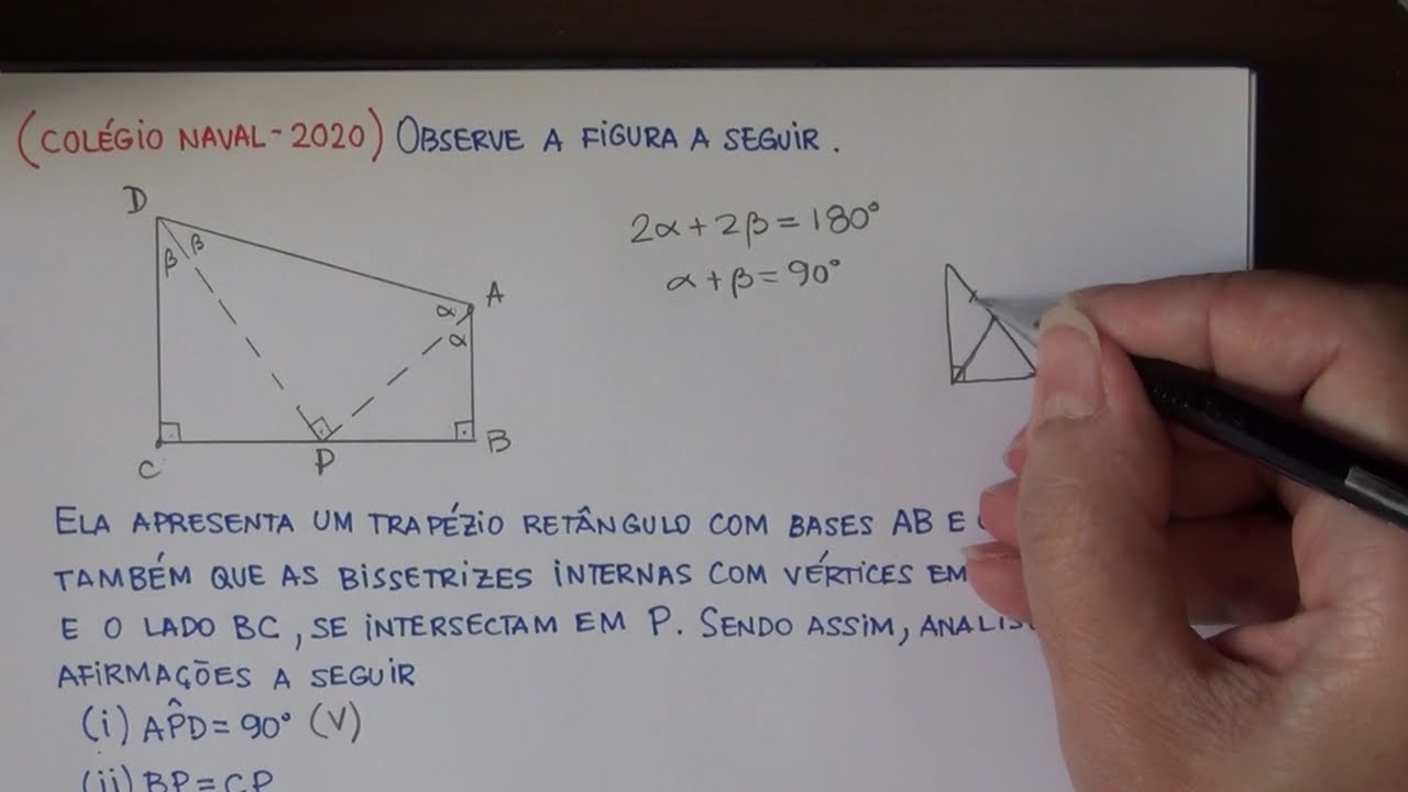 Colégio Naval 2020 - Questão de Geometria plana