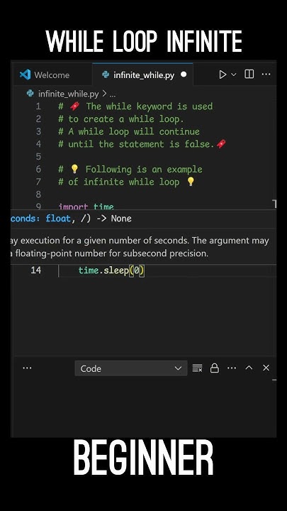 Python Tutorial - infinite while loop using built-in while() statement ...