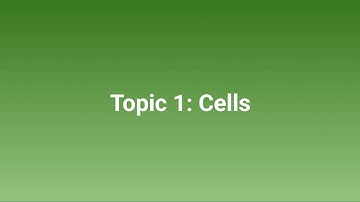 GCSE Edexcel Biology - Topic 1: Cells