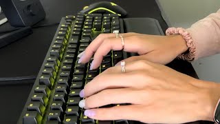 Keyboard ASMR lofi | typing, clicks, pressing, tapping, whispering