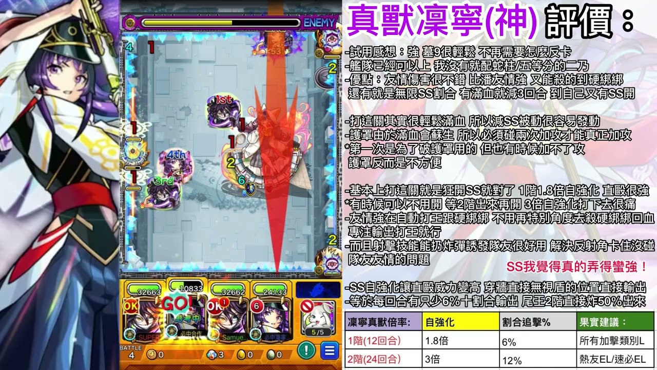 【新春限定凜寧】破界的星墓 墓9拉芙崩壞？超強友情跟割合SS大輸出⚜️降魔靈裝之神巫真獸實測評價【怪物彈珠】