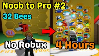 Noob To Pro! Made 500 Million Honey! Got 32 Bees in 4 Hours! Roblox Bee Swarm Simulator #2
