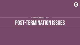 Post Termination Issues