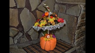 Осенняя поделка-Тыква-Зонтик/ pumpkin-DIY/креативный топиарий/autumn craft