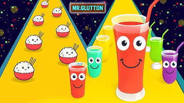 Satisfying ASMR Gameplay 😎 Food Run VS Juice Run 🍣🥤 Level Up Tik Tok Gameplay iOS, Android 