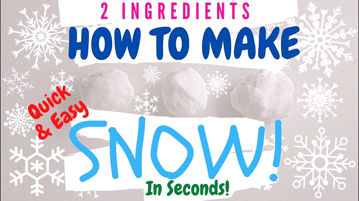 HOW TO MAKE SNOW! JUST 2 INGREDIENTS!