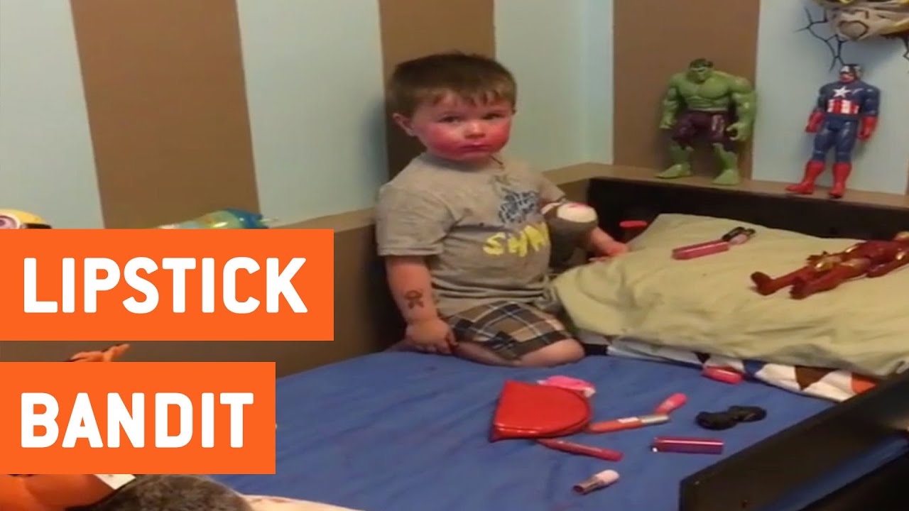 crashes on air Little Brother Puts Lipstick On Everything | Caught in the Act