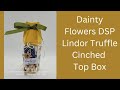 Sale-a-Bration Sunday-Stampin' Up! Dainty Flowers DSP Lindor Truffle Cinched Top Box