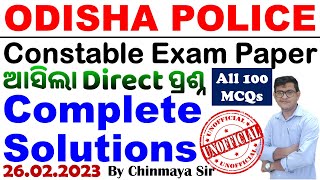 Odisha Police Constable Exam 2023|Complete Solutions| All Questions| OP Constable By Chinmaya Sir| screenshot 4