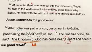 Gospel of Mark Chapter 1 - illustrated reading