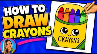 How To Draw Cute Crayons 🖍️ | Back to School Drawing for Kids