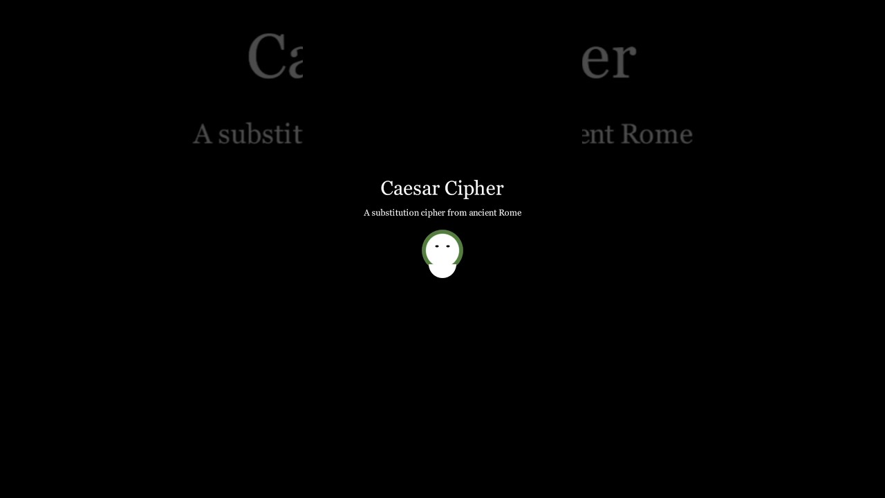 One of the oldest tricks—shift the letters, hide the message 