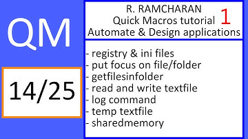 Quick Macros - Tutorial 1 - chapter 14/25 - R. Ramcharan
