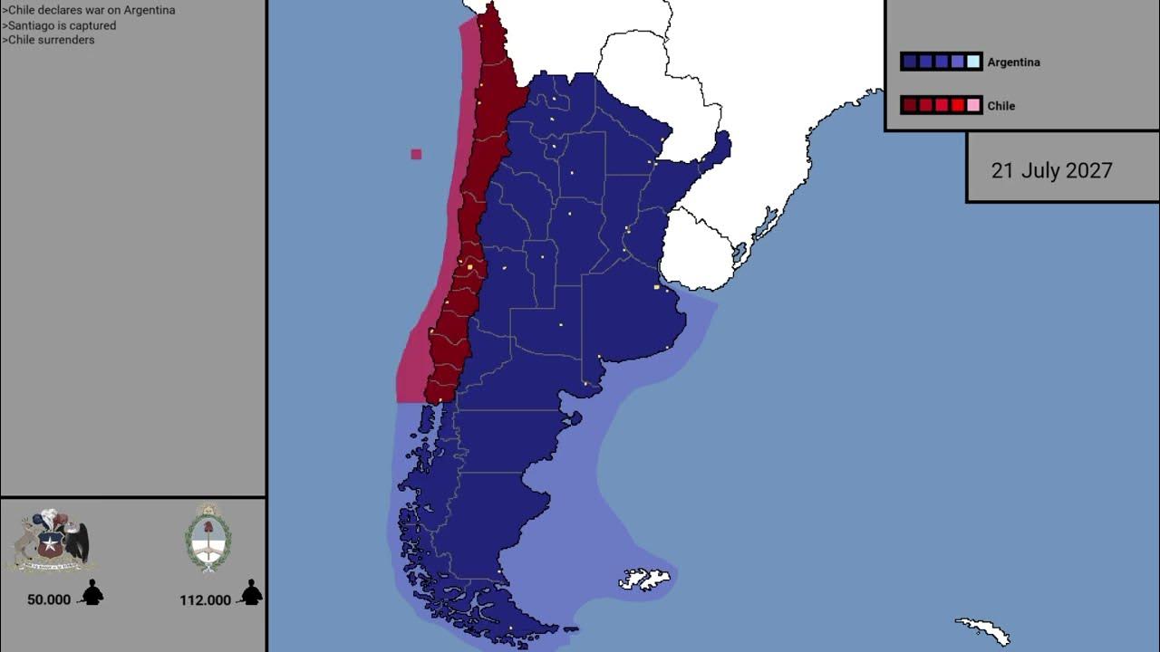 Argentina vs Chile. War simulation YouTube