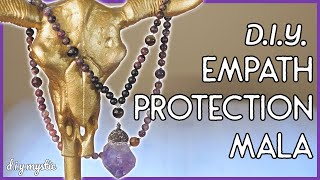 Empath Protection Mala | How To Make A Mala | Beaded Necklace Tutorial |  Mala Necklace DIY