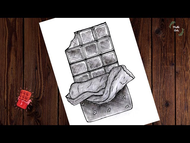 Chocolate waffles hand draw sketch Royalty Free Vector Image