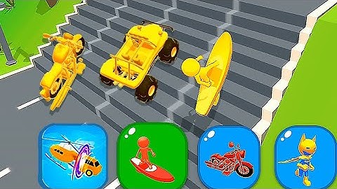 SHAPE SHIFTING🛺🚲🚁All Levels Gameplay Walkthrough Android,ios #shapeshifting #gameplay#8158