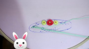 Hand embroidery: cute pink hairpin | Thêu tay: kẹp tóc hồng dễ thương.