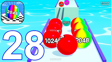 Ball Run 2048 - Gameplay Part 28 - Levels 251-285 ASMR Balls Run Race Merge Speedrun (iOS, Android)