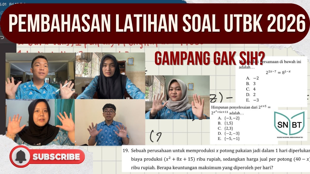 Pembahasan Latihan Soal UTBK 2026 (1D)