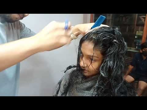 Cute Girl Wet headshave-Long Haired