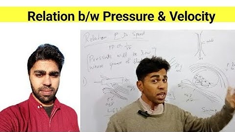 Relation between pressure and Velocity (Bernoulli equation application) FSC Physics class 11