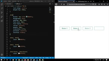 Botones con efectos de desplazamiento Hover Usando HTML y CSS