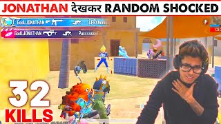 😱REAL JONATHAN IN MY MATCH | JONATHAN GAMING BEST RANDOM REACTION BGMI GAMEPLAY - LION x YT