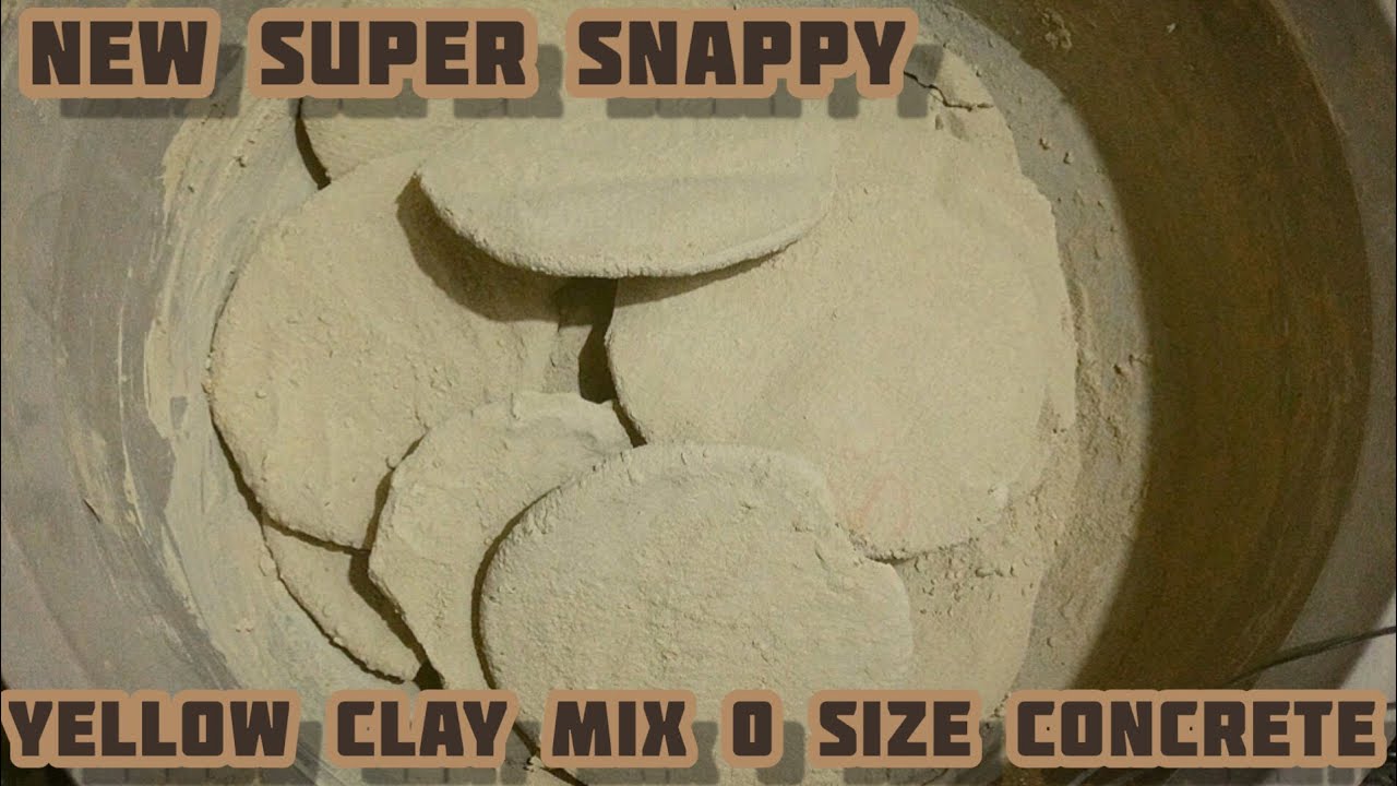 ASMR//Day 6 New texture YellowClay mix 0 size concrete//Snappy mud dirt ...