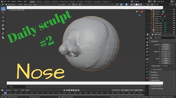 Sculpting nose TIMELAPSE (Sculpting character in blender 2.8 #2)
