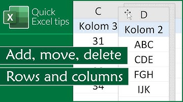 Adding, moving and deleting rows and columns