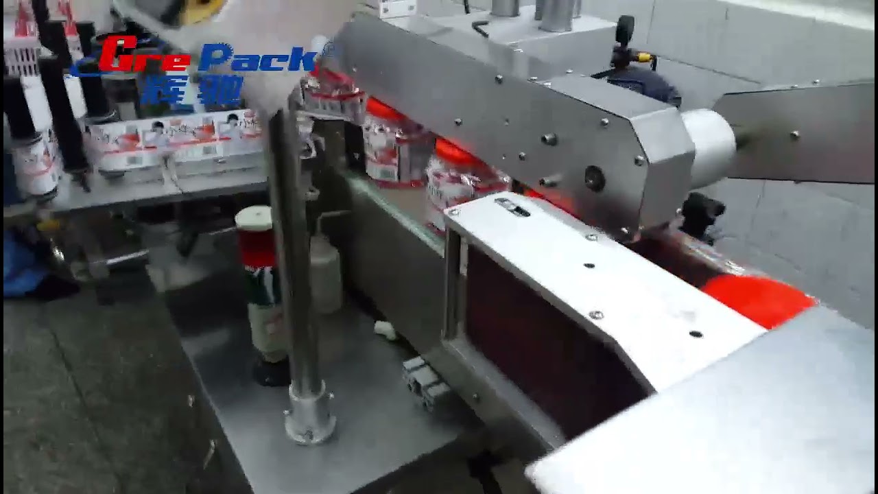 Automatic 6 sides hexagon jar bottle labeling machine