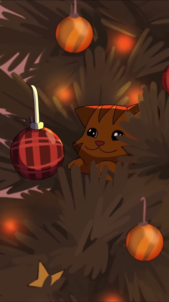 Cat x Christmas Tree = Chaos ?