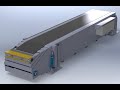 3d design of four section telescopic belt loading conveyor