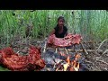 Yummy Pork ribs spicy recipe - Cooking Pork ribs taste delicious for Survival food in the jungle