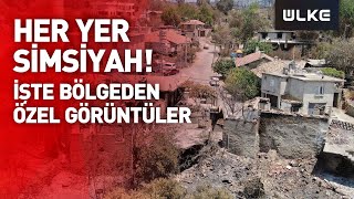 Manavgat 9 Günlük Yangın Sonrası Havadan Görüntülendi