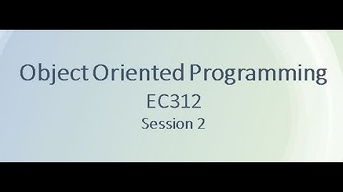 Object Oriented Programming