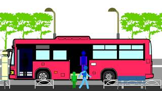 世界のはたらく車「路線バス(Route bus)」