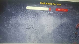 Meals Project@ Coding ninja