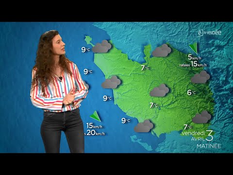 La météo de la Vendée du vendredi 3 avril 2026 : ciel très nuageux et petites pluies