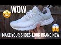 HOW TO CLEAN WHITE SHOES !!