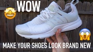 HOW TO CLEAN WHITE SHOES !!